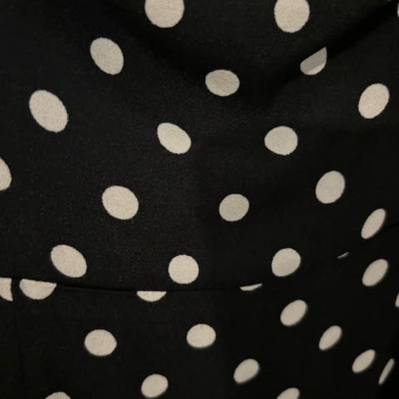 Reformation Black and White Polka Dot Midi  Bryson Dress - Picture 7 of 9